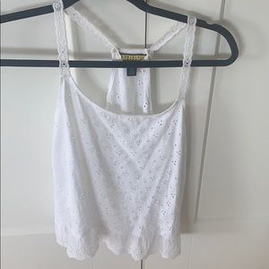 Lace cropped, tank top